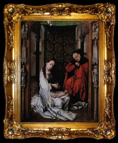 framed  Rogier van der Weyden kristi fodelse altartavlan i miraflores, ta009-2